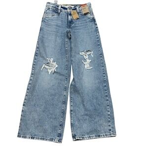 Levi's 1994 Baggy Wide Leg Jeans Distressed‎ Light Wash Cotton Size 24 x 31 NWT